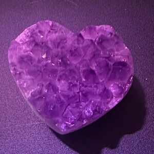 Amethyst Heart-Shaped Crystal Accent
